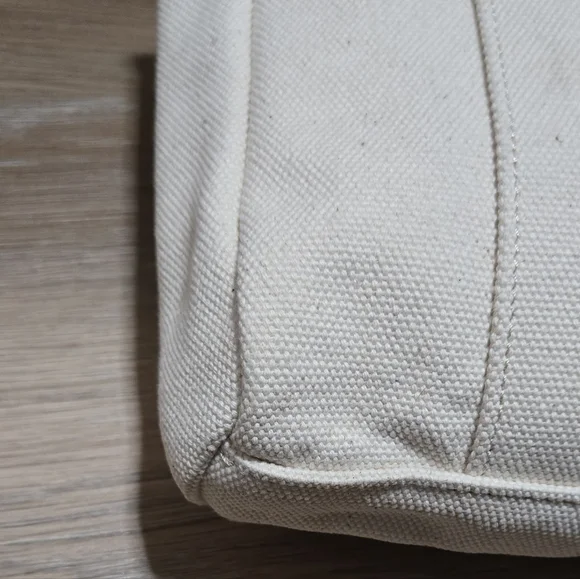 Tory Burch Mini Mercer Street Canvas Blue Logo Beach Summer Sailor Preppy Tote - Picture 6 of 11